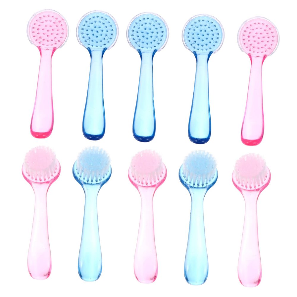 ELAYARD 10pcs Handle Grip Fingernail Cleaning Brush for Easy Dust Removal Home Kitchen Office and Garden Multi-functional Nail Scrub Tool for Men Women and Boys and Girls Random Color