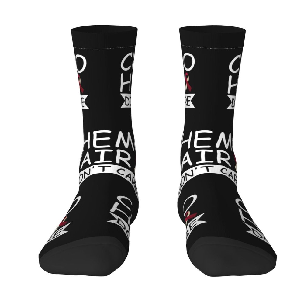 Kangweida Chemo Hair Don'T Care Head And Neck Cancer Comfortable Stylish Socks Breathable Durable Perfect Fashionable Socks
