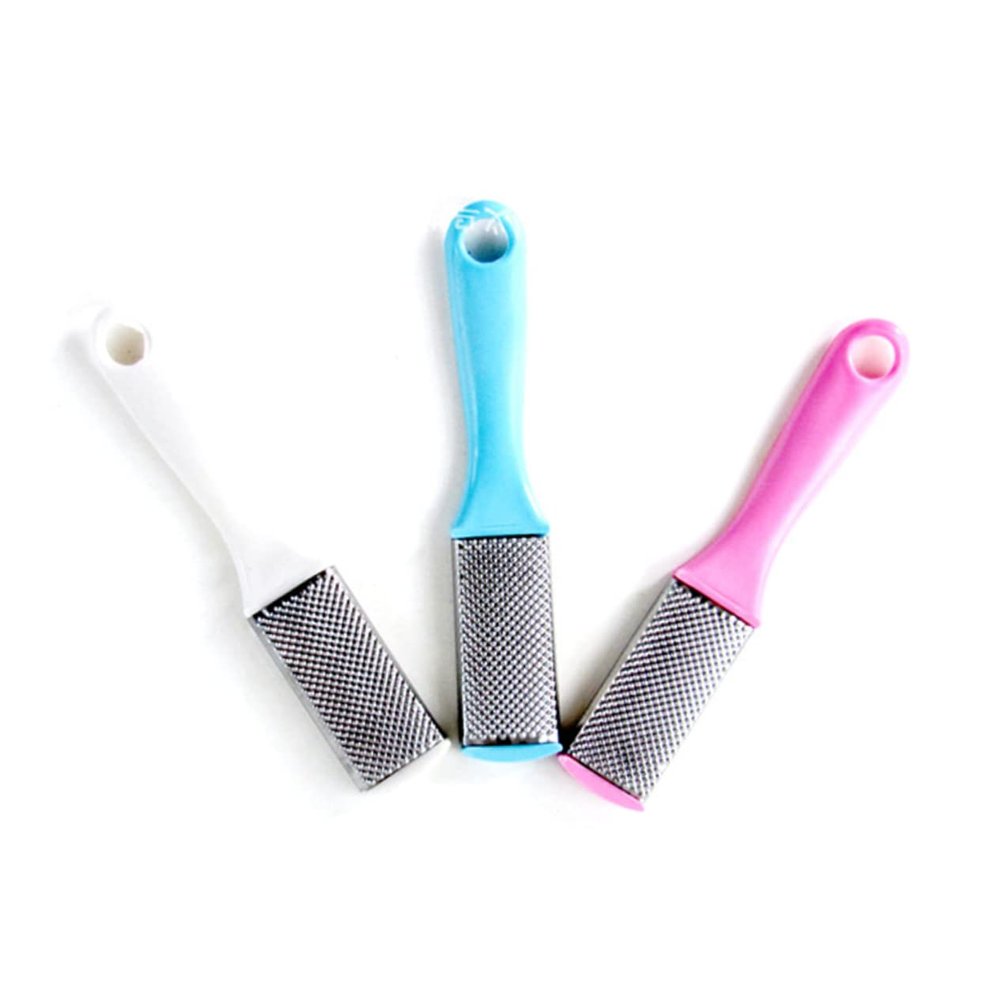 BESTYASH 3PCS Double-Sided Metal Foot Rasp Tool for Pedicure Foot File Matte Finish Exfoliating Dead Skin Remover for Home Use Random Style