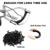 100Pack Compatible with Tweezerman Eyelash Curler Refills,Silicone Rubber Eyelash Curler Pads Compatible with Tweezerman Eye Lash,Black. view 4