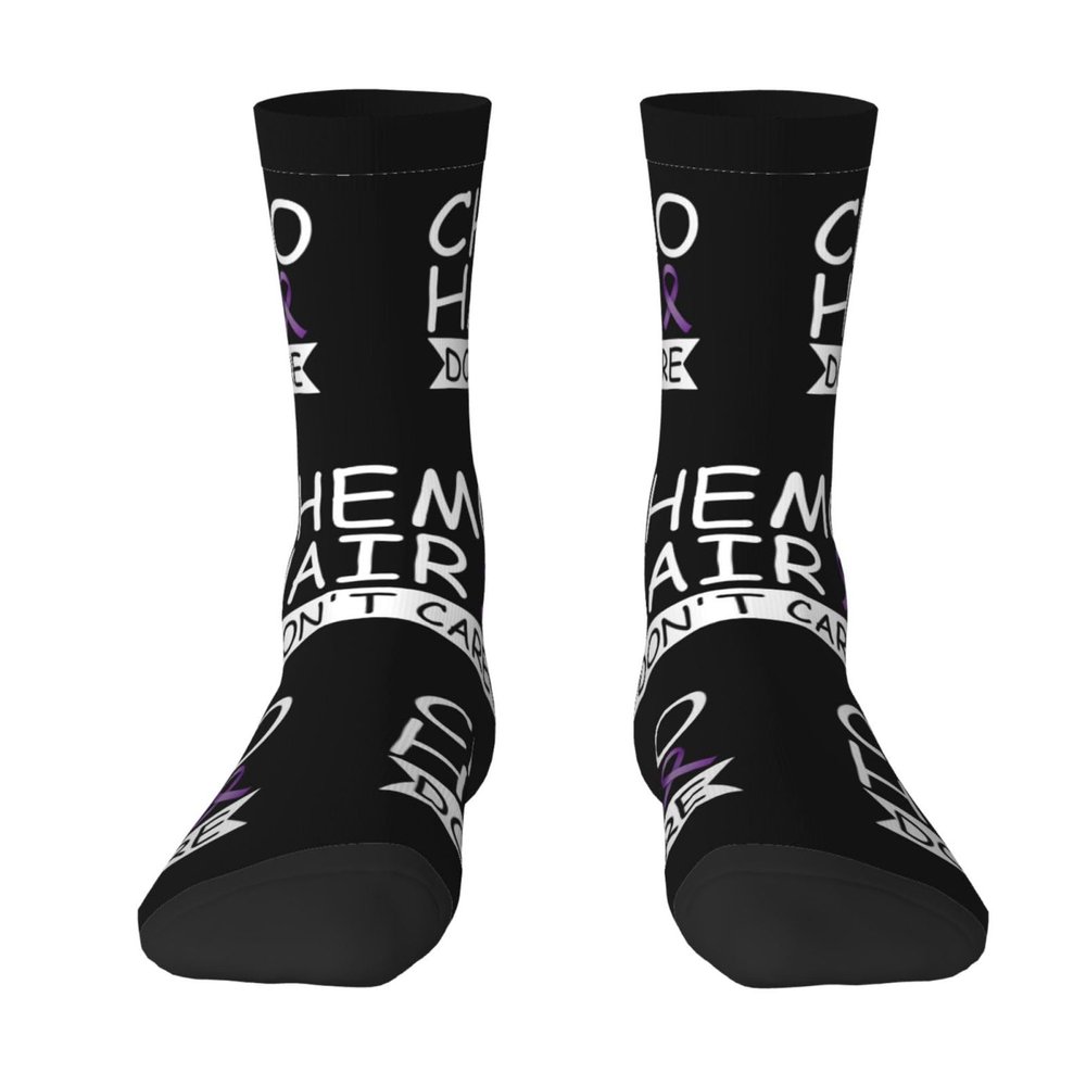 Chemo Hair Don'T Care Pancreatic Cancer Comfortable Stylish Socks Breathable Durable Perfect Fashionable Socks