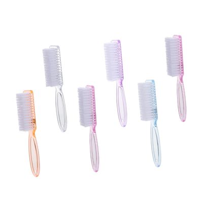 ELAYARD 6Pcs Assorted Color Nail Scrub Brush Lightweight Fingernail Cleaning Tools for Easy Dust Removal for Nail Art Lovers and Home Manicures