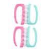 Beavorty 4Pcs Nail Brush Set Sturdy Handle Nail Dust Cleaning Scrubber for Manicure and Pedicure and Professional Use Random Color view 1