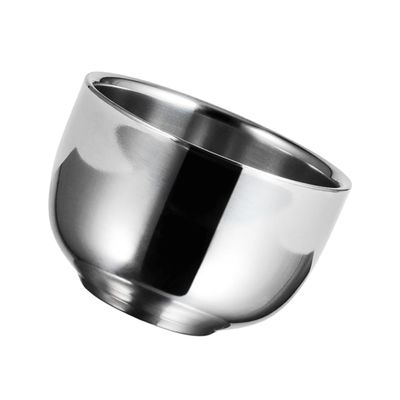 ELAYARD 1PC Stainless Steel Shaving Bowl for Men Durable Household Beard Bubble Bowl Compact Design for Travel Shaving Soap for Home and Barbershop Use