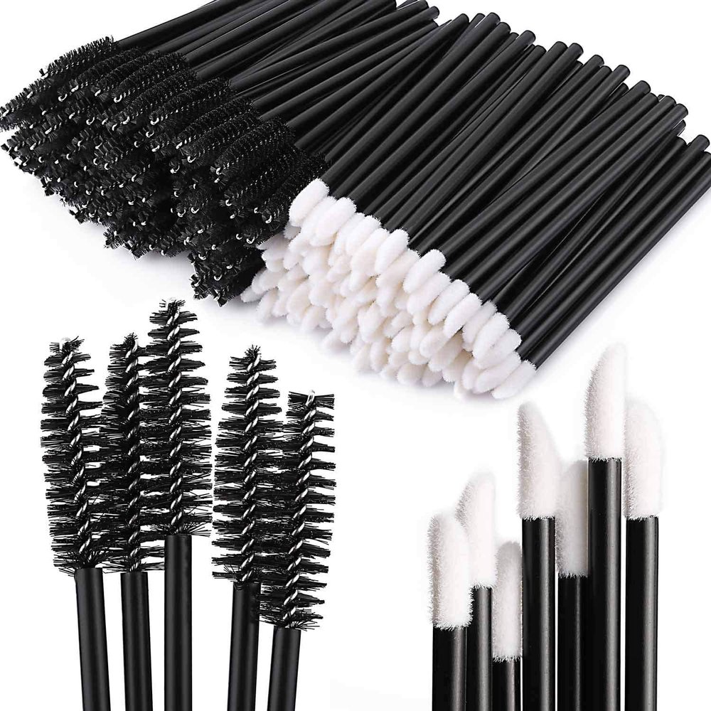 50pcs Lip Wands and Mascara Wan.ds,Lip Applicators Mascara Makeup Applicator Lipgloss Brush Mascara Brush Lipstick Tester Eyelash Brushes (Multicolor)