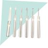 OFFIGAM 1 Set Nail Art Tool Stainless Steel Nail File Earpicks Cuticle Forks for Dead Skin Removal Professional Manicure Kit for Personal and Salon Use Silver view 4