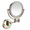 NIELONGHCY 10" LED Wall Mounted Makeup Mirror, 7X Magnification, 360 Rotation, Zirconium Gold/Nickel Brushed view 1