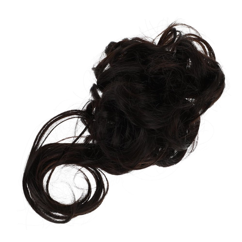 Beavorty Messy Bun Hairpiece Curly Hair Bun Scrunchies for Women Heat Resistant Synthetic Hair Accessories for Daily Wear Easy to Use with Elastic Band for Weddings and Parties