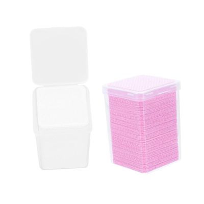 Beavorty 200pcs Glue Cleaning Cloths for Eyelash Extensions Professional Pads for Glue Bottles Safe and Convenient Salon Supply for Travel and Preventing Clogs