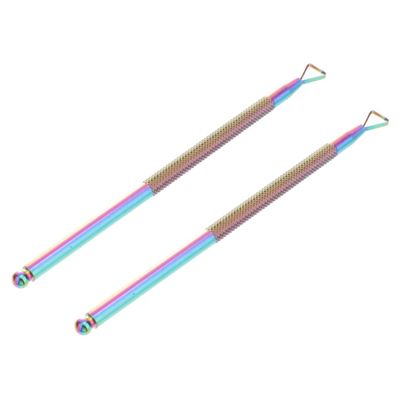 FRCOLOR 2pcs Cuticle Remover Tool Ergonomic Nail Pusher for Manicure and Gel Polish Removal Durable Nail Art Supplies for Salon and Home Use