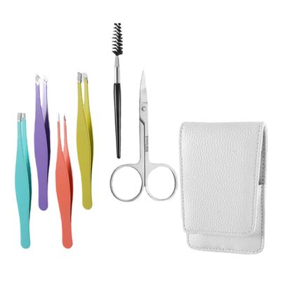 ERINGOGO 1set Portable Eyebrow Trimming Kit Eyebrow Scissors and Grooming Tools for for Travel and Home Use