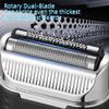 2 in 1 Rechargeable Dual-Blade Electric Foil Shavers for Men,Mini Electric Razor for Face with IPX6 Waterproof Wet/Dry,LED Display Foil Shaver for Men with 2 Gears Adjustable Face Shaver (Grey) view 2