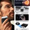 2 in 1 Rechargeable Dual-Blade Electric Foil Shavers for Men,Mini Electric Razor for Face with IPX6 Waterproof Wet/Dry,LED Display Foil Shaver for Men with 2 Gears Adjustable Face Shaver (Black) view 4