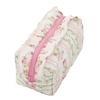SoGhhd Mini Quilted Makeup Bag Pouch Travel Cute Floral Small Cosmetic Bags for Women Girls Cotton Preppy Toiletry Skincare Essentials Organizer Case Purse (Floral) view 1