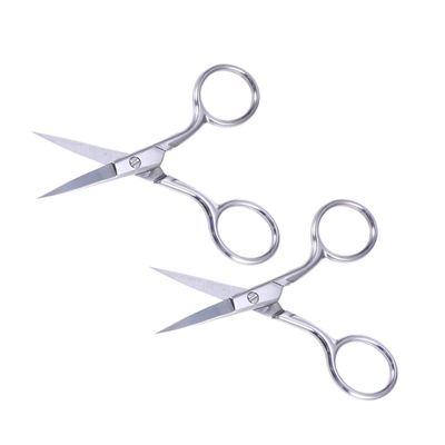 VICASKY 2pcs Stainless Steel Eyebrow Scissors for Men Beard Women Nose Hair Trimmer