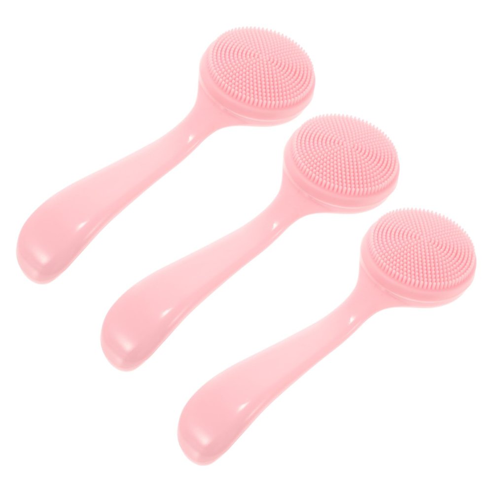 ELAYARD 3pcs Soft Silicone Face Brush Cleansing Tool for Deep Cleaning Makeup Removal and Blackhead Exfoliation for Sensitive Skin and Daily Use