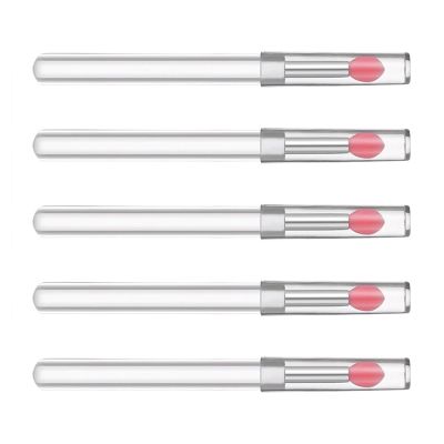 5pc Ergonomic Handle Silicone Lip Brush Lip Balm Applicators Lipsticks For Daily Makeup And On Travel Touches Up