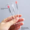 5pc Ergonomic Handle Silicone Lip Brush Lip Balm Applicators Lipsticks For Daily Makeup And On Travel Touches Up view 4