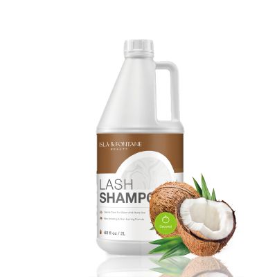 Isla & Fontane Lash Shampoo Bulk Multi-Scent Series 68 fl oz / 2L | Gentle Eyelash Cleanser Bulk for Lash Extensions | Non-Irritating | Professional Lash Bath Foam For Salon And Home Use (Coconut)