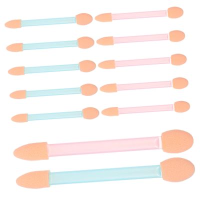 BATHVEVE Dual-Sided Eyeshadow Sponge Applicator Set 24 Pcs Makeup Brushes for Women Soft and Versatile Eye Shadow Sticks for Easy Application