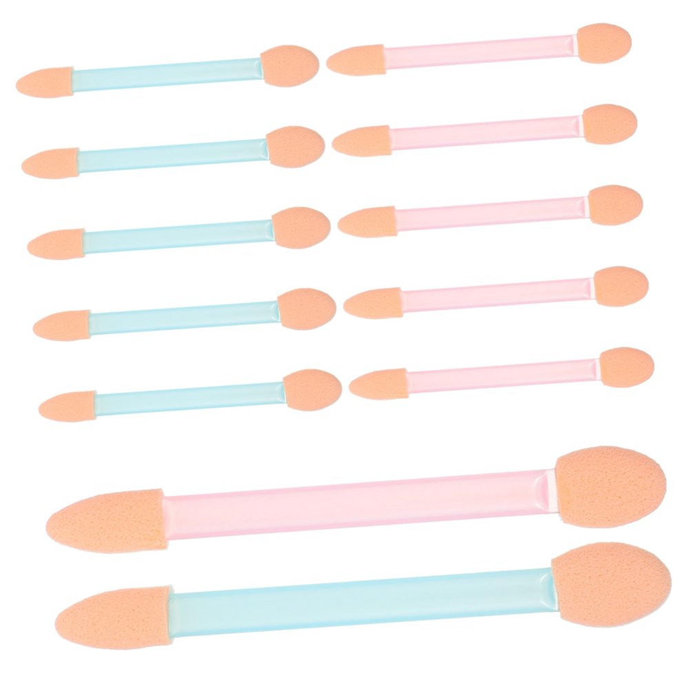 BATHVEVE Dual-Sided Eyeshadow Sponge Applicator Set 24 Pcs Makeup Brushes for Women Soft and Versatile Eye Shadow Sticks for Easy Application