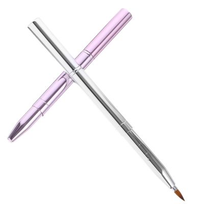 DECORNIJIA 2pcs Dual Ended Lip Brush and Concealer Brush Retractable Makeup Applicator for Lip Gloss and Concealer Portable and Easy to Use for Professional Home Use Random