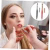 DECORNIJIA 2pcs Dual Ended Lip Brush and Concealer Brush Retractable Makeup Applicator for Lip Gloss and Concealer Portable and Easy to Use for Professional Home Use Random view 2