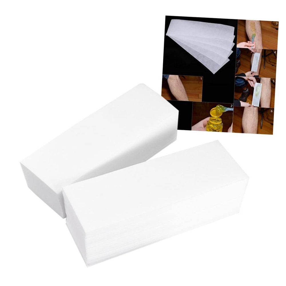 VICASKY 400 Pcs Hair Removal Strips Set Nonwoven Facial Wax Strips Epilator Sticks for Professional Home Use Easy to Use Odorless Skin Friendly Depilatory