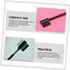 OFFIGAM 2pcs Portable Eyebrow and Eyelash Grooming Tools Dual-ended Eyebrow Comb and Brush for Shaping Beauty Accessories for Salon and Home Use Black Silver view 4