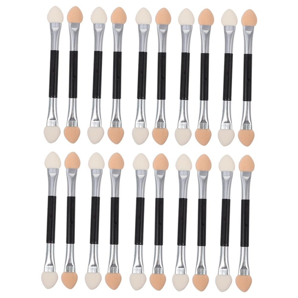 FRCOLOR Dual-sided Eyeshadow Applicator Sticks 30pcs Makeup Tool for Eye Makeup Latex and Aluminum Material for Travel and Daily Use