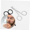 TOVINANNA Stainless Steel Nose Hair Scissors Set 4-Piece Grooming Tool for Men and Women Rounded Tip Eyebrow Trimmers and Scissors view 3