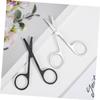 TOVINANNA Stainless Steel Nose Hair Scissors Set 4-Piece Grooming Tool for Men and Women Rounded Tip Eyebrow Trimmers and Scissors view 4