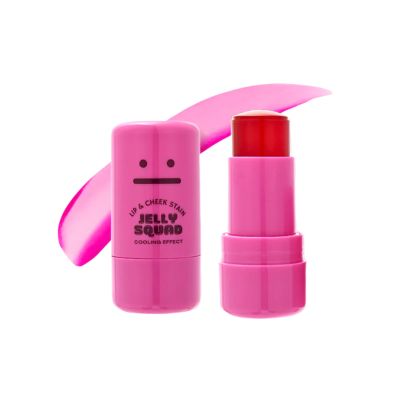 OZ LAB Jelly Squad Lip and Cheek Stain 2 in 1 Tinted Jelly Blush and Lip Stain Long Lasting Lightweight Natural Finish Bubbly Peach Pink, 0.28 FL.OZ/8Gpack of 1