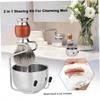 Beaupretty Stainless Steel Brush Stand Set Heavy Shaving Soap Bowl Safe Elegant Holder for Organized Shaving Accessories for Boyfriends and view 2