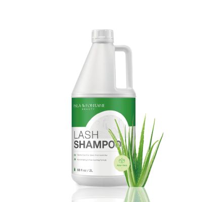 ISLA & FONTANE Lash Shampoo Bulk Multi-Scent Series 68 fl oz / 2L | Gentle Eyelash Cleanser for Lash Extensions | Non-Irritating | Professional Lash Bath Foam For Salon And Home Use (Aloe Vera)