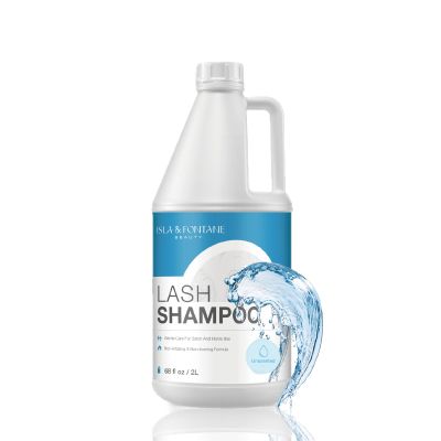 ISLA & FONTANE Lash Shampoo Bulk  Multi-Scent Series  68 fl oz / 2L | Gentle Eyelash Cleanser for Lash Extensions | Non-Irritating | Professional Lash Bath Foam For Salon And Home Use (Unscented)