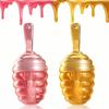 2 Pcs Natural Sleeping Lip Mask, Moisturizing Honey Pot Lip Oil Lip Gloss, Long Lasting & Nourishing Lip Glow Oil, Hydrating & Prevention Dry & Cracked Lip Scrubs Exfoliator (Honey+Peach) view 1