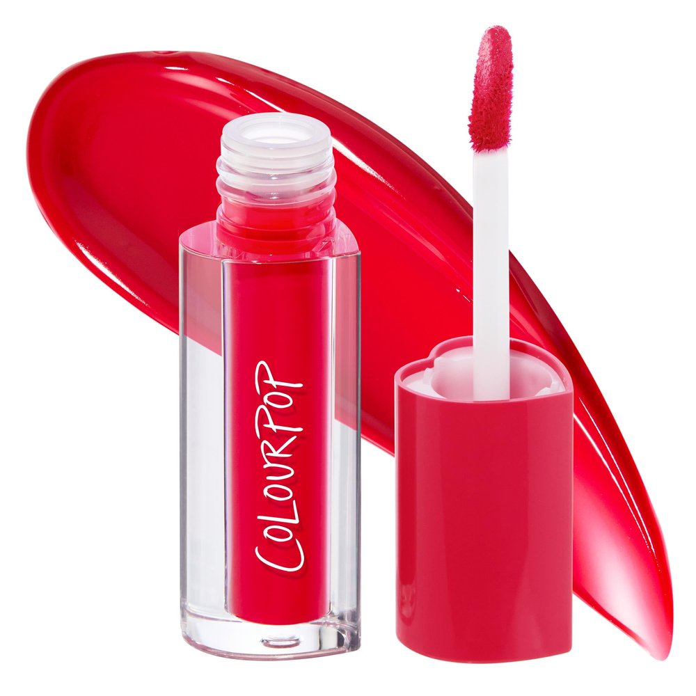 ColourPop HydraPop Glossy Lip Stain - Hydrating Lip Gloss That Fades Into A Soft Tint - Non-Drying & Long-Lasting - Water-Based Gloss-to-Stain Finish - Fruit Punch (0.11 Fl Oz)