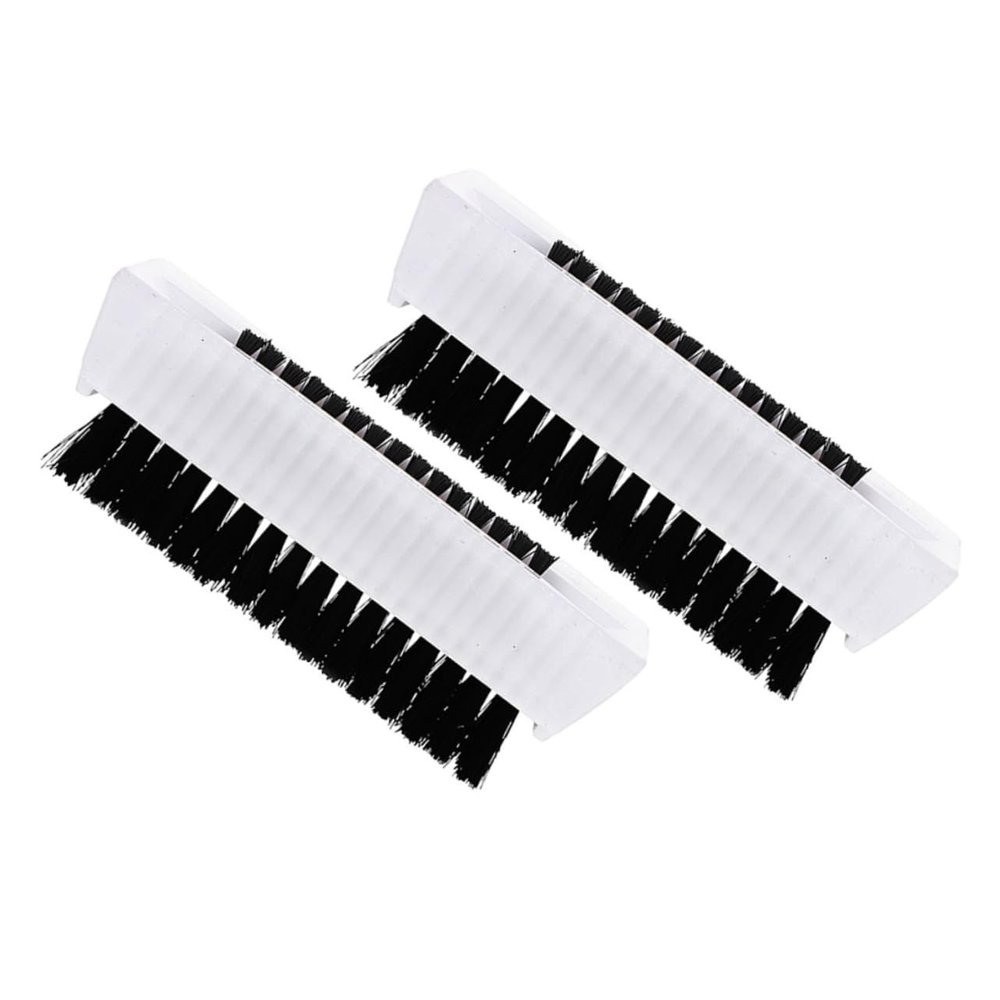 GANAZONO 2Pcs Dual-Sided Fingernail Cleaning Brush Set Wear-Resistant Anti-Slip High-Temperature Resistant Nail Scrubber for Daily Use Portable Nail Care Tool