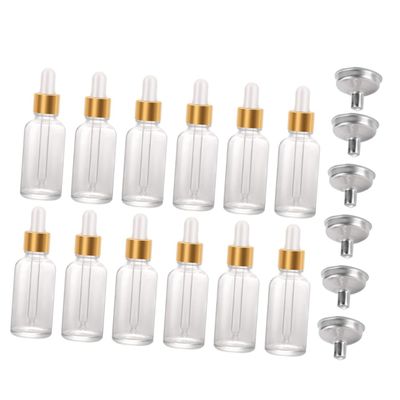 PENIKOKO 24pcs Essential Oil Dropper Bottles Glass Plastic Bulk Empty Bottles for Diy Aromatherapy Perfumes Beard Hair Oils