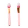 FRCOLOR 2pcs Flame Shape Wooden Handle Makeup Brush Premium Nylon Bristles for Even Powder Application for Daily and Professional Use present for Makeup Lovers view 1