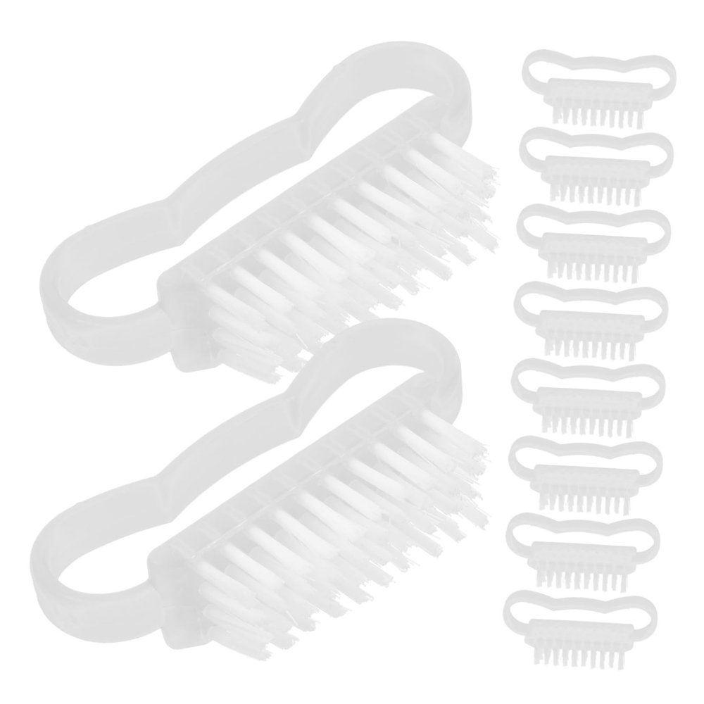 EPIGEIST 10Pcs Reusable Nail Cleaning Brush Wear Resistant Fingernail Scrubber for Home and Salon Use for Nail Art and Dirt Removal Comfortable Grip and Durable Design