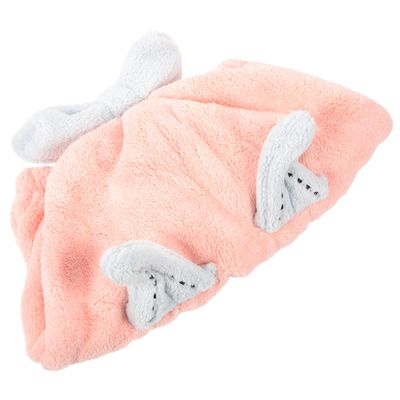 CTIRCHIU Kids Coral Fleece Hair Drying Bonnet Towel Drying Hooded Wrap for Toddlers Adorable Cartoon Design for Bath and Shower