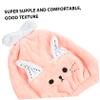 CTIRCHIU Kids Coral Fleece Hair Drying Bonnet Towel Drying Hooded Wrap for Toddlers Adorable Cartoon Design for Bath and Shower view 3