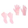 TOGEVAL Moisturizing Foot Socks and Gloves Set 2 Pairs Cracked Skin Remover Hydrating for Dry Feet for Pedicure and view 1