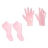 BATHVEVE Moisturizing Gloves and Socks Set 2 Pairs Exfoliating and Hydrating Foot Care for Dry Cracked Skin for Home Foot Therapy view 1