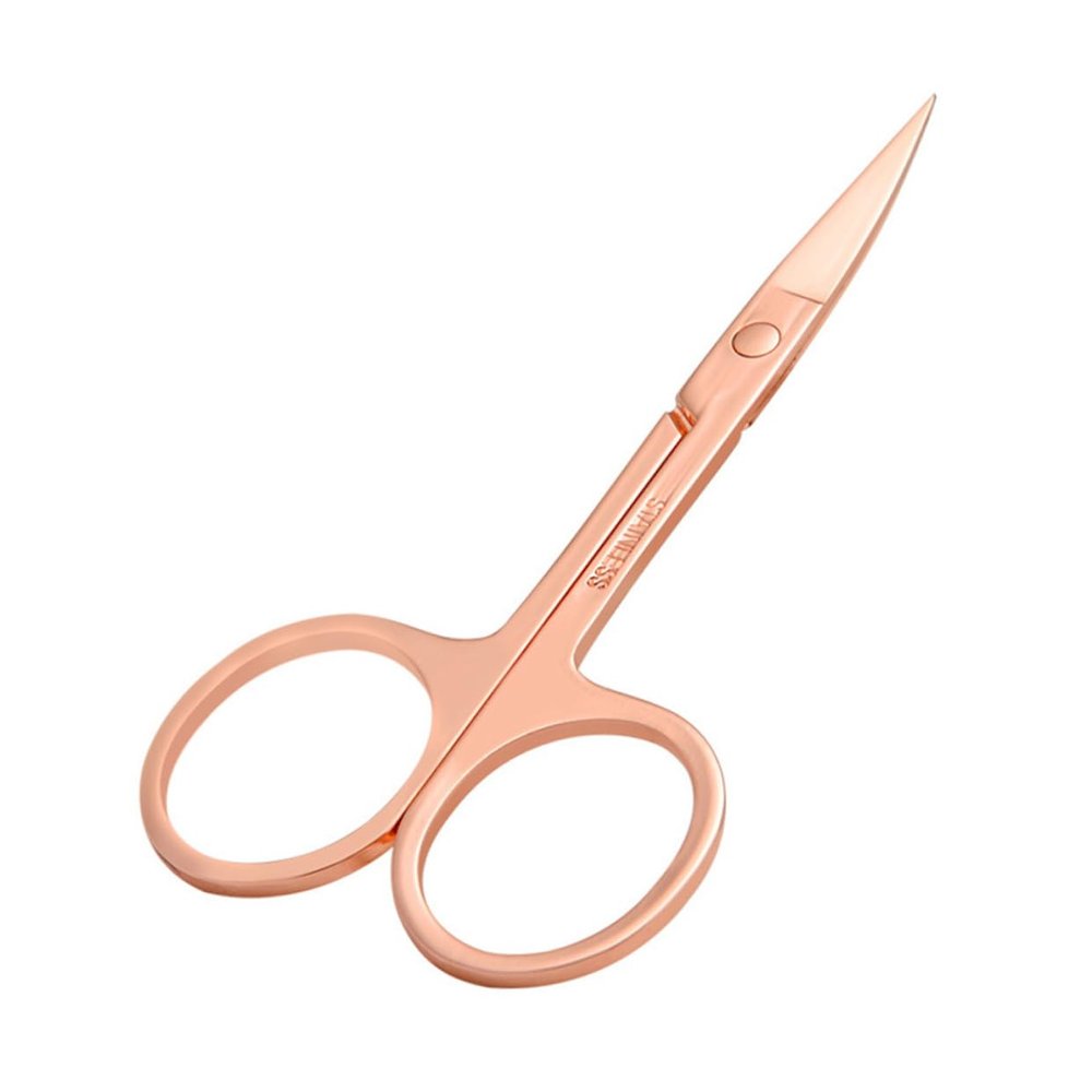 Beaupretty Stainless Steel Nose Hair Scissors 4-Piece Set Curved Blades for Precise Eyebrow Trimming and Nose Hair Grooming Suitable for Personal Care and Detailing