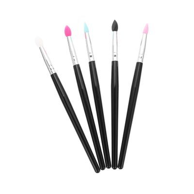 FRCOLOR 5Pcs Silicone Eyeshadow and Lipstick Applicator Comfortable Grip Makeup Brushes for Women for Daily Use and Includes for Versatile Application