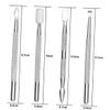 ASAKKURA Stainless Steel Double-end Nail Cuticle Pusher Tool for Manicure and Pedicure Dual-sided Spoon Remover for Home and Salon Use view 2