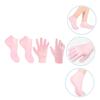LOLIPPYY 1Set Moisturizing Socks and Gloves for Foot and Hand Care Pink Hydrating Socks for Cracked Heels Material Prevent Dryness and Protect Skin Socks view 3